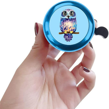 WIRESTER Blue Aluminum Round Bike Bell, Classic Ring Bicycle Bell, Bike Accessories Bell Ring for Adults Kids Girls Boys