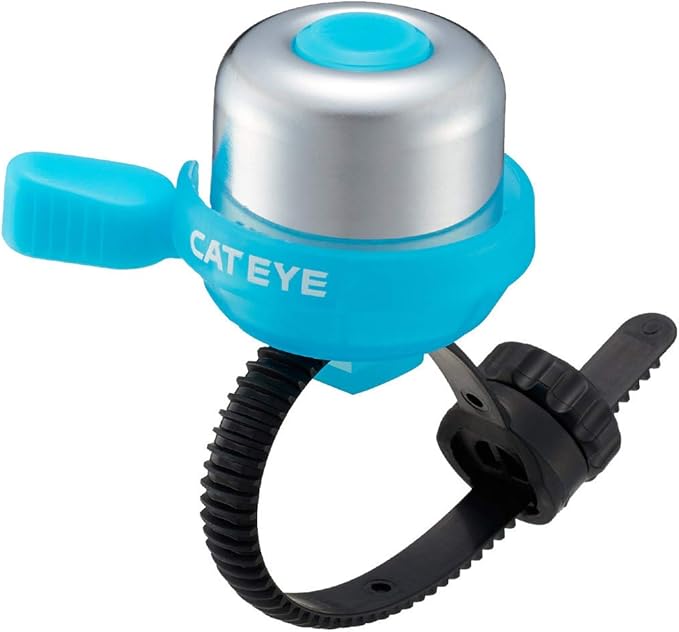 CATEYE PB-1100P Wind Bell – Colorful Brass Bike Bell, Youth Cycling Safety, Tool-Less FlexTight™ Mount Fits Road, MTB, Kids Bicycles, Loud 60 Decibel Ring Sound