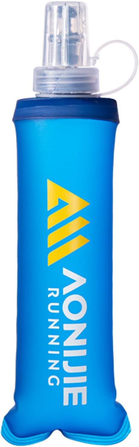 TRIWONDER Soft Flask Collapsible Water Bottles Running Bottle BPA-Free Foldable Handheld Runner Water Flask for Hydration Pack Marathon Hiking Cycling Climbing Travel (250ml/8.45oz)