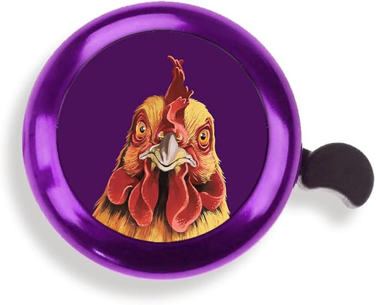 WIRESTER Purple Aluminum Round Bike Bell, Classic Ring Bicycle Bell, Bike Accessories Bell Ring for Adults Kids Girls Boys