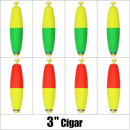 XFISHMAN Weighted-Bobbers-for-Fishing-Floats-Bouy Slip Bobber Fishing Corks Kit Crappie Bluegills Panfish Catfish Hand Made Foam Float 1 Inch 2 in 8-12 Pack