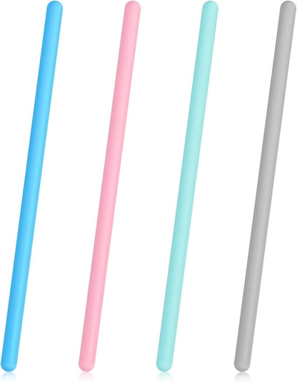 Gartful 4PCS Colored Silicone Stir Sticks, Reusable Mixing Sticks for Epoxy Resin, Paint, Making Glitter Tumblers Cups, Arts, Crafts, Facial Mask Stirring Rods, 4 Colors