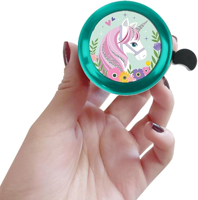 WIRESTER Green Aluminum Round Bike Bell, Classic Ring Bicycle Bell, Bike Accessories Bell Ring for Adults Kids Girls Boys