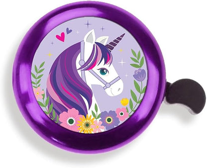 WIRESTER Purple Aluminum Round Bike Bell, Classic Ring Bicycle Bell, Bike Accessories Bell Ring for Adults Kids Girls Boys