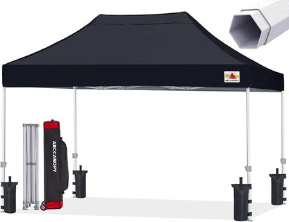 ABCCANOPY Commercial Pop Up Canopy Tent 10x15 Premium-Series, Black