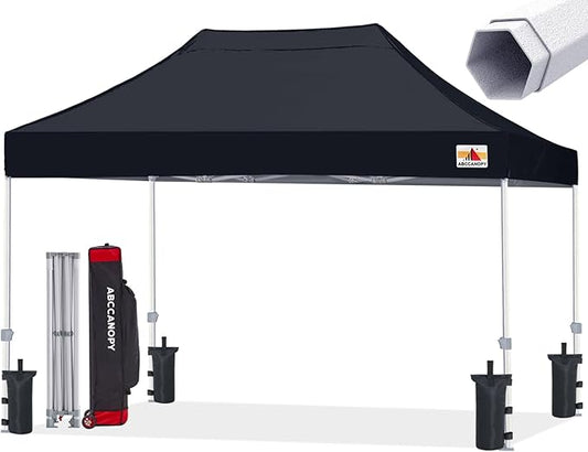 ABCCANOPY Commercial Pop Up Canopy Tent 10x15 Premium-Series, Black