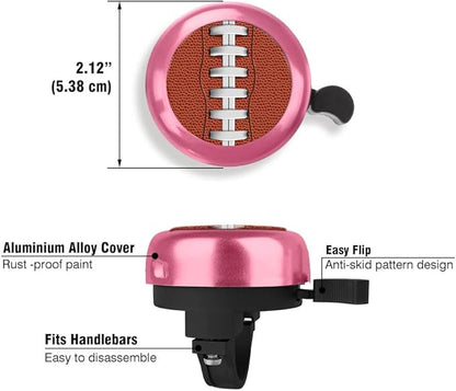 WIRESTER Pink Aluminum Round Bike Bell, Classic Ring Bicycle Bell, Bike Accessories Bell Ring for Adults Kids Girls Boys