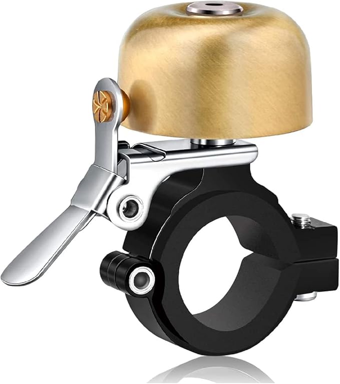 Greallthy Bike Bell Classic Brass Bicycle Bell,Bike Bells for Adults Kids, Loud Retro Bell for Road & Mountain Bikes, Universal Handlebar Fit.