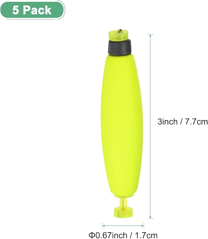 Fishing Bobbers Floats, EVA Foam Weighted Bobbers for Crappie/Bluegill/Trout Bass/Catfish, Clip-on Floats Slip Corks