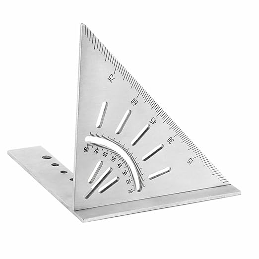 COHEALI Multi-Function Stainless Steel Carpentry Ruler Woodworking Measuring Tool Right Angle Marking Gauge Precision for Timber Marble DIY Projects