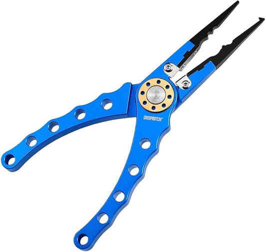 7.8" Multi-Function Fishing Pliers - Fishing Tools, Tungsten Cutters, Saltwater Fish Gripper Gear | Fishing Gifts for Men, Blue