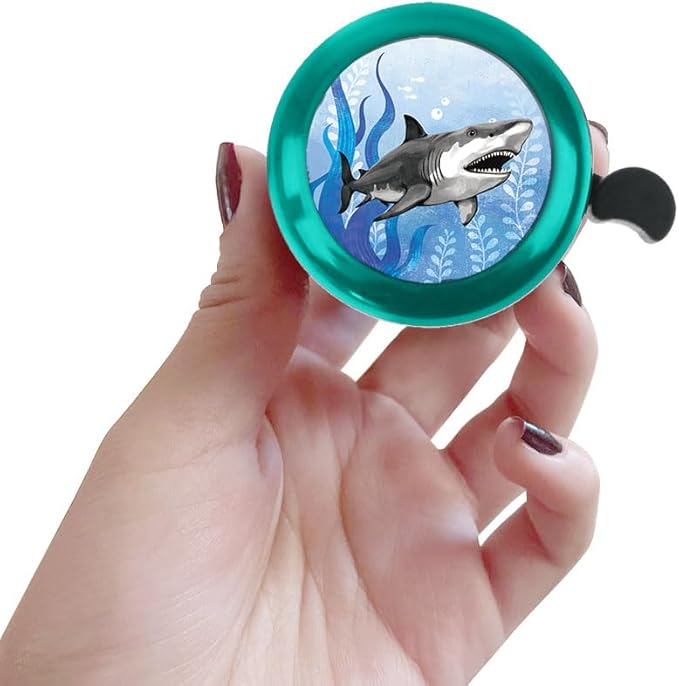 WIRESTER Green Aluminum Round Bike Bell, Classic Ring Bicycle Bell, Bike Accessories Bell Ring for Adults Kids Girls Boys