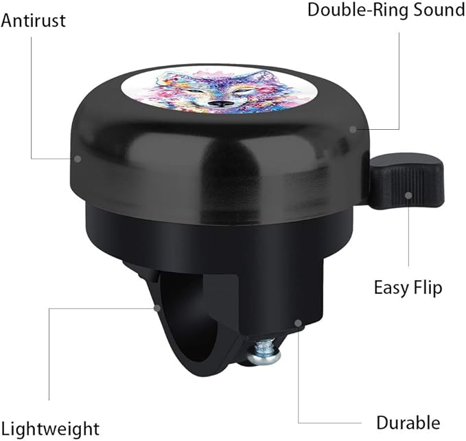 MZELQ Bicycle Bell Cute Clear Sound Adjustable Size Aluminum Bike Accessories Bell Ring for Girls Women Kids Adults