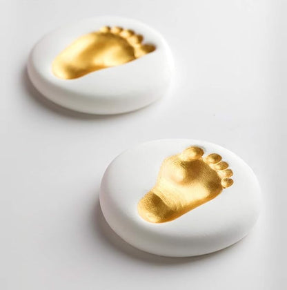 Elfzone Inkless Hand and Footprint Kit - Baby Handprint Stamp or Footprint Keepsake Kit, Easy No-Bake DIY Clay Impression, Paw Print kit for Dogs and Cats