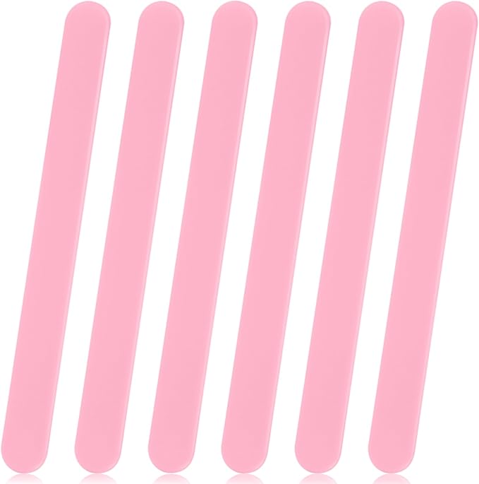 Gartful 6PCS Large Silicone Stir Sticks, Reusable Epoxy Resin Stir Sticks for Resin Mixing, Paint, Making Glitter Tumblers Cups, Arts, Crafts, Facial Mask Stirring Rods, 6.3" Long, Pink