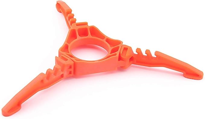 Fuel Can Stabilizer Canister Stand Gas Tank Bracket Stove Standard Bottle Shelf Tripod Folding Canister Stand (Orange)