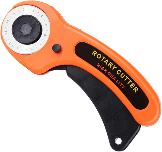 Rotary Cutter, Professional 45mm Rotary Fabric Cutter, Rotary Cutter for Fabric, Card Paper Sewing Quilting Roller Fabric Cutting Tailor Scissors Tool Dress Clothes Making DIY Tool