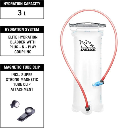 USWE Airborne Limited Race Edition with Water Bladder Included, Hydration Backpack for Men and Women, Ideal for MTB, Cycling, Mountain Biking