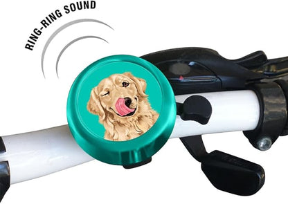 WIRESTER Green Aluminum Round Bike Bell, Classic Ring Bicycle Bell, Bike Accessories Bell Ring for Adults Kids Girls Boys