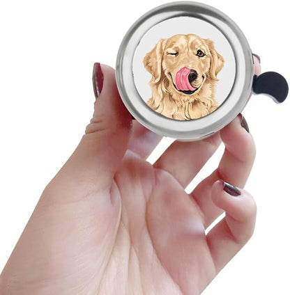 WIRESTER Silver Aluminum Round Bike Bell, Classic Ring Bicycle Bell, Bike Accessories Bell Ring for Adults Kids Girls Boys