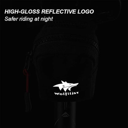 Compact Cycling Saddle Bag - Fits Under Bike Seat for easy storage - Road Bike & Bicycle Seat Bag - Tiny Durable & Water-resistant (Large)