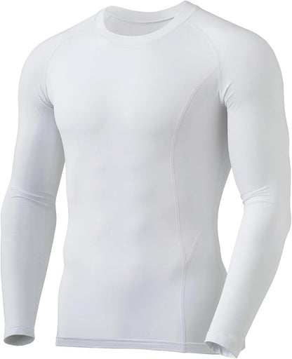 TSLA Men's Thermal Long Sleeve Compression Shirts, Athletic Base Layer Top, Winter Gear Running T-Shirt