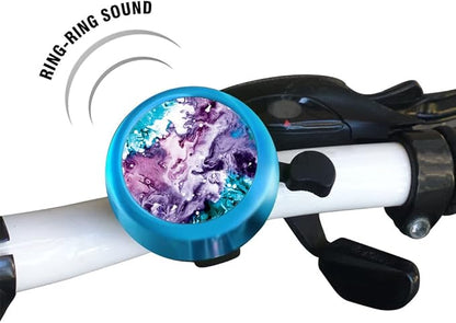 WIRESTER Blue Aluminum Round Bike Bell, Classic Ring Bicycle Bell, Bike Accessories Bell Ring for Adults Kids Girls Boys