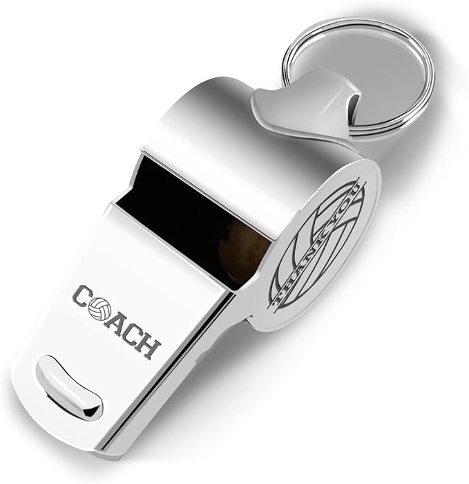 Whistle Thank You Volleyball Gifts for Coaches Teachers Whistle Emergency Coach Referee Lifeguard Loud Whistle for Men Women Referees Coach School Sports Coaches Whistle with Lanyard Cheer Coach Gift.