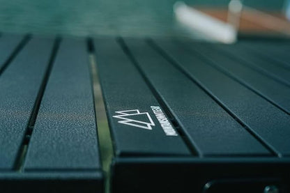 MOUNTAIN SUMMIT GEAR Heavy-Duty Roll-Top Table for Camping (Large) - Portable Aluminum-Top Folding Table with Steel Frame by Caddis Sports