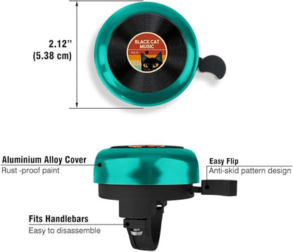 WIRESTER Green Aluminum Round Bike Bell, Classic Ring Bicycle Bell, Bike Accessories Bell Ring for Adults Kids Girls Boys