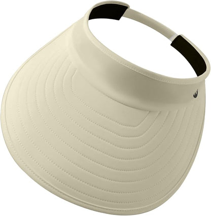 WANDER Sun Visor Hats for Women Wide Brim UV Protection Adjustable Large Golf Beach Cap Packable Travel Sport Visor