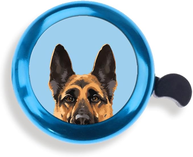 WIRESTER Blue Aluminum Round Bike Bell, Classic Ring Bicycle Bell, Bike Accessories Bell Ring for Adults Kids Girls Boys