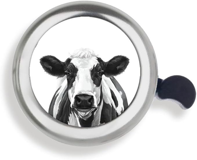 WIRESTER Silver Aluminum Round Bike Bell, Classic Ring Bicycle Bell, Bike Accessories Bell Ring for Adults Kids Girls Boys