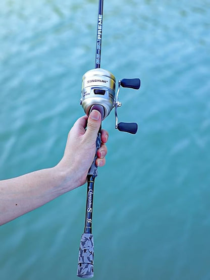 Sougayilang Spincast Reel and Fishing Rod Combo, 5-Foot 9-Inch Durable Carbon Rod, Quickset Anti-Reverse Fishing Reel with Mono Line