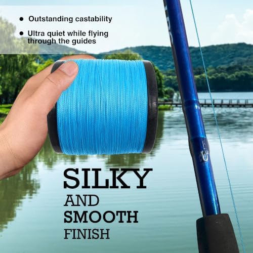 Reaction Tackle Braided Fishing Line - Pro Grade Power Performance for Saltwater or Freshwater Fish - Colored Fishing Line Braid for Extra Visibility