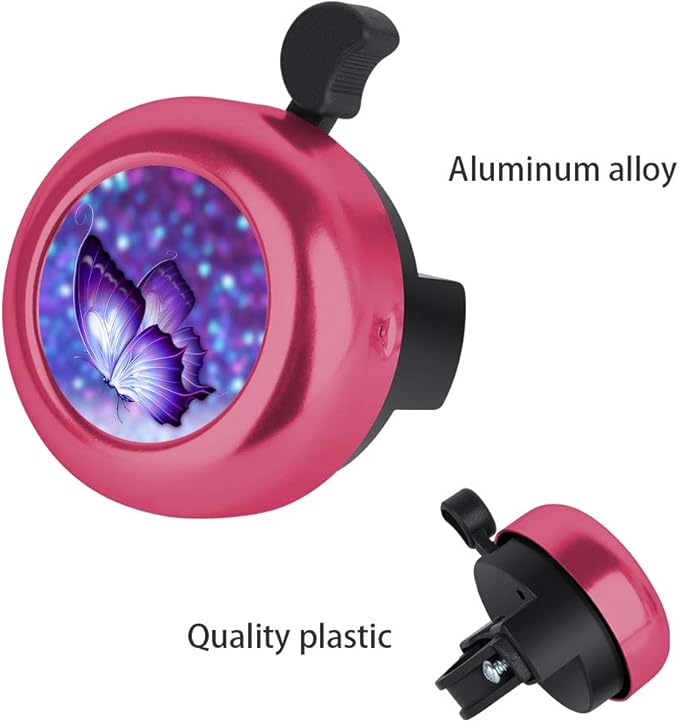 MZELQ Bicycle Bell Cute Clear Sound Adjustable Size Aluminum Bike Accessories Bell Ring for Girls Women Kids Adults