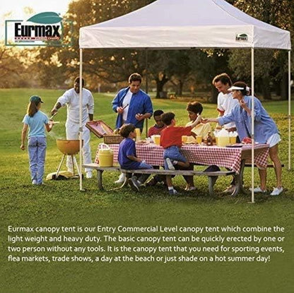 Eurmax USA 5'x5' Pop Up Canopy Tent Commercial Instant Canopies with Heavy Duty Roller Bag,Bonus 4 Sand Weights Bags (Burgundy)