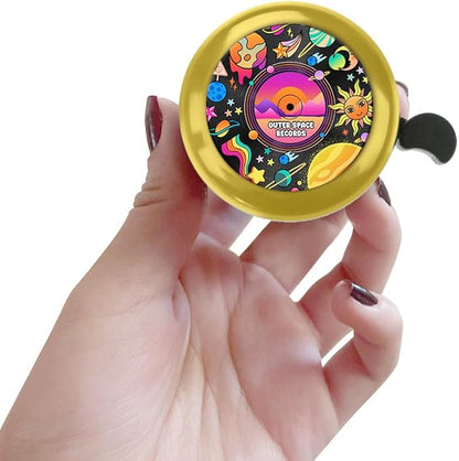 WIRESTER Gold Aluminum Round Bike Bell, Classic Ring Bicycle Bell, Bike Accessories Bell Ring for Adults Kids Girls Boys