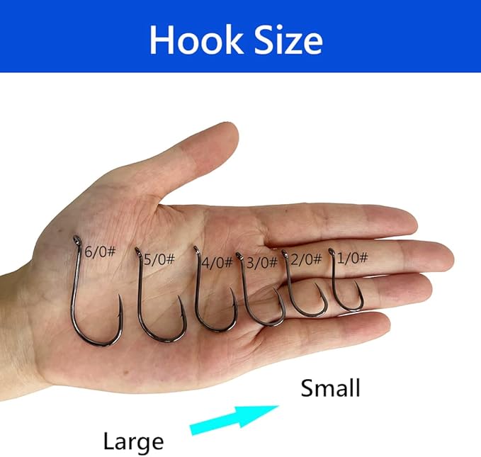 Dyxssm 200pcs/lot Octopus Fishing Hooks Offset Circle Fishing Hook Black High Carbon Steel Strong Barbed Fish Hooks for Freshwater Saltwater