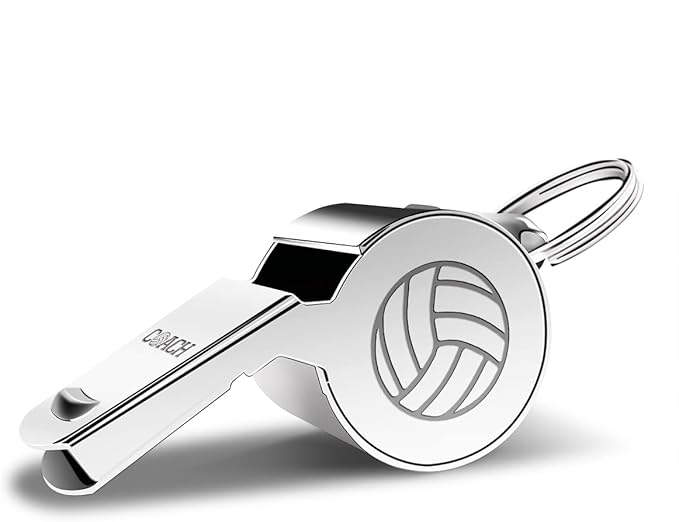 Whistle Volleyball Coach Gifts Whistle for Coaches Teachers Whistle Emergency Coach Referee Lifeguard Loud Whistle for Men Women Teacher Referees Sports Coaches Whistle with Lanyard Cheer Coach Gift.