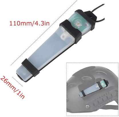 Helmet Signal Light - Waterproof Safety Flashing Survival Light for Outdoor Sports, Hunting, Tactical, Hiking, Boating, Cycling - Personal Identification Marker - Hook Back (Black + Green)