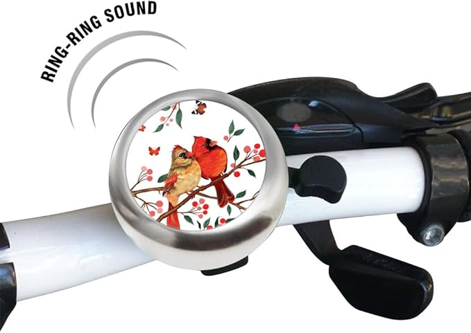 WIRESTER Silver Aluminum Round Bike Bell, Classic Ring Bicycle Bell, Bike Accessories Bell Ring for Adults Kids Girls Boys