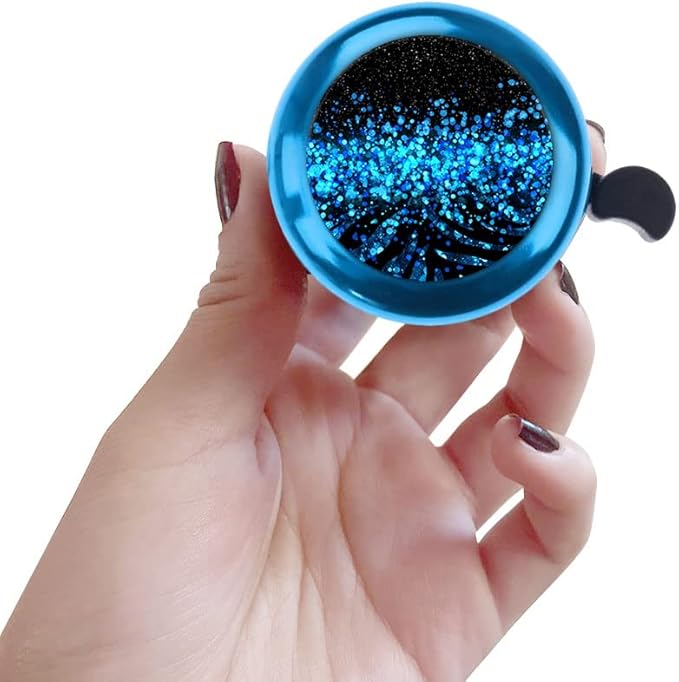 WIRESTER Blue Aluminum Round Bike Bell, Classic Ring Bicycle Bell, Bike Accessories Bell Ring for Adults Kids Girls Boys