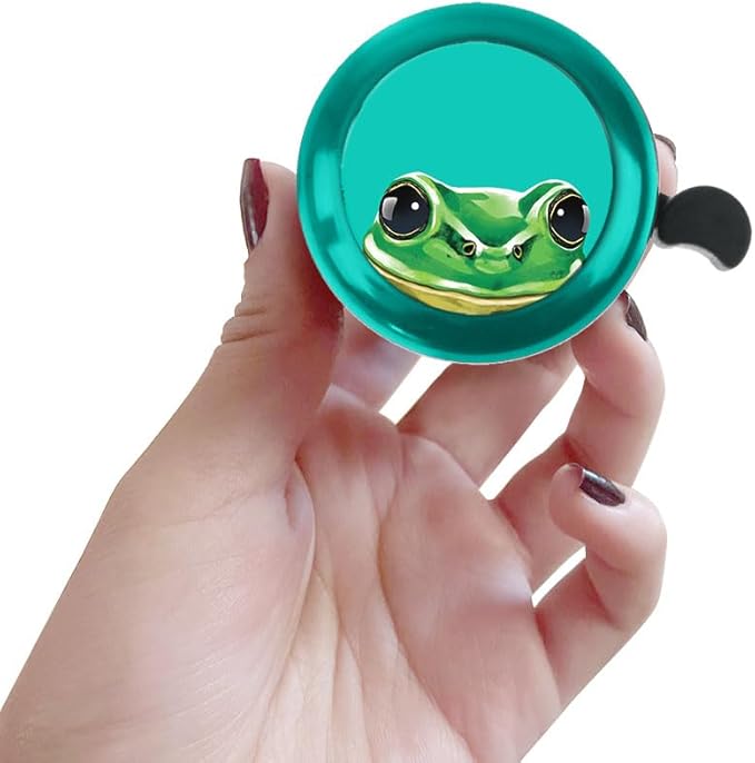 WIRESTER Green Aluminum Round Bike Bell, Classic Ring Bicycle Bell, Bike Accessories Bell Ring for Adults Kids Girls Boys