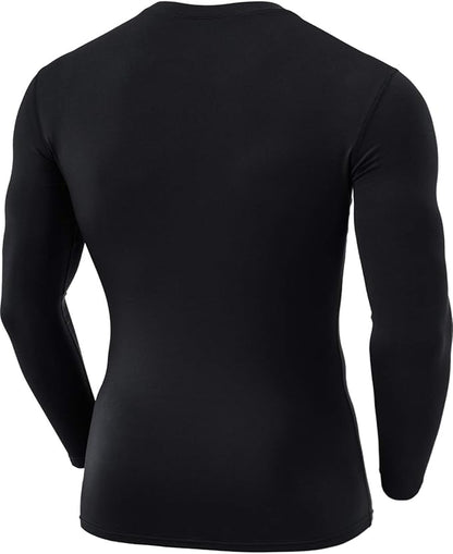 TSLA Men's Thermal Long Sleeve Compression Shirts, Athletic Base Layer Top, Winter Gear Running T-Shirt