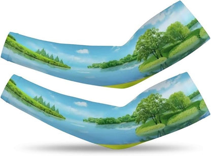 Custom Arm Sleeve Personalized Cooling Compression Arm Shield Add Image Text Elastic Oversleeve Sleeves Covers