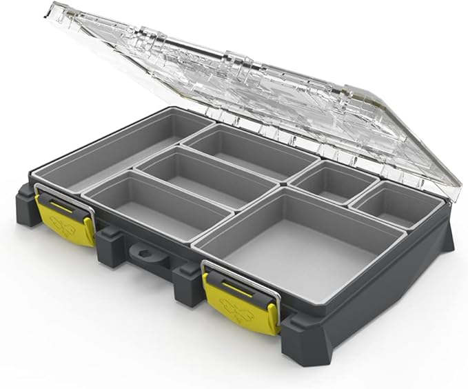 BUZBE Colony 15T (Thin) Modular Tackle Organizer, Customizable Waterproof Storage, Fishing Small Parts & Terminal Tackle Box