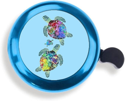 WIRESTER Blue Aluminum Round Bike Bell, Classic Ring Bicycle Bell, Bike Accessories Bell Ring for Adults Kids Girls Boys