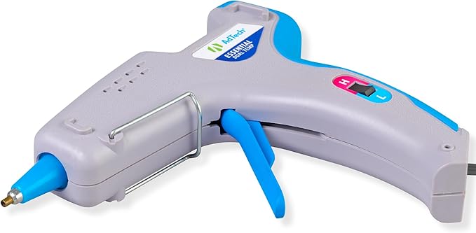 AdTech Essential Dual-Temp Hot Glue Gun | High & Low Temp for Crafting, DIY & Repairs | Ergonomic Design, 5-Foot Cord & Built-in Stand | Bonds Wood, Fabric, Metal & More