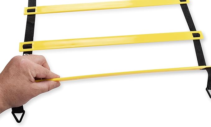 Agility Ladder, 2 Pack - Exercise and Training Ladder Set with Ground Stakes for Football, Soccer, Tennis, and More - Improves Speed & Fitness - Complete with Carrying Bag